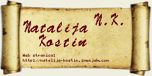 Natalija Kostin vizit kartica